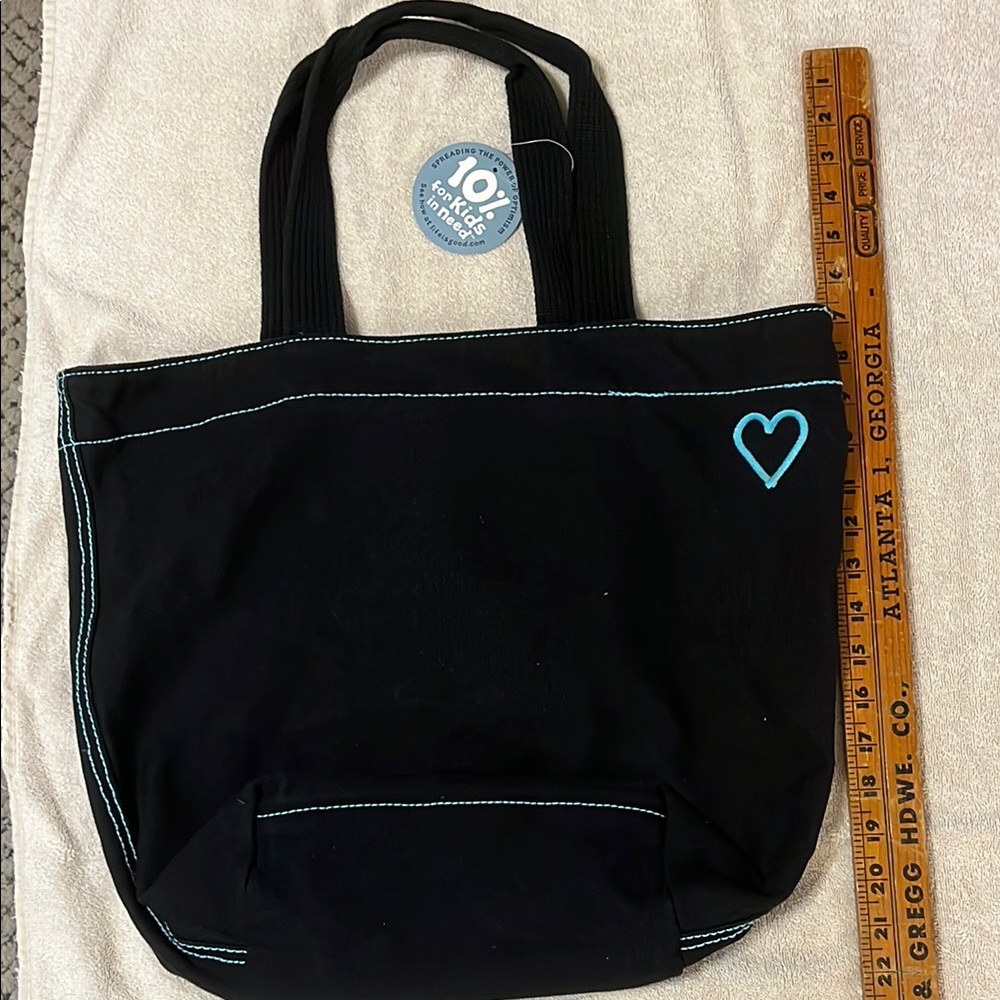 Life Is Good Black Canvas Tote with Embroidered Logo - Picture 3 of 5